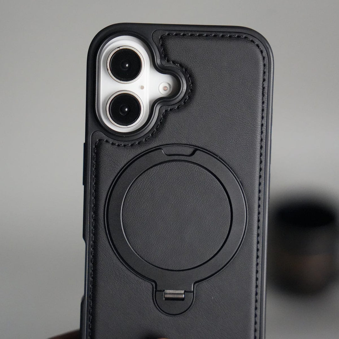 FRATO iPhone 17 Series iPhone 17 Premium PU Leather Kickstand Case | Luxury Shockproof Protective Back Cover