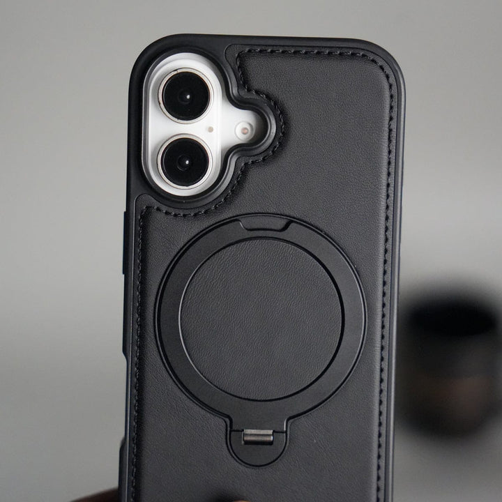 FRATO iPhone 17 Series iPhone 17 Premium PU Leather Kickstand Case | Luxury Shockproof Protective Back Cover