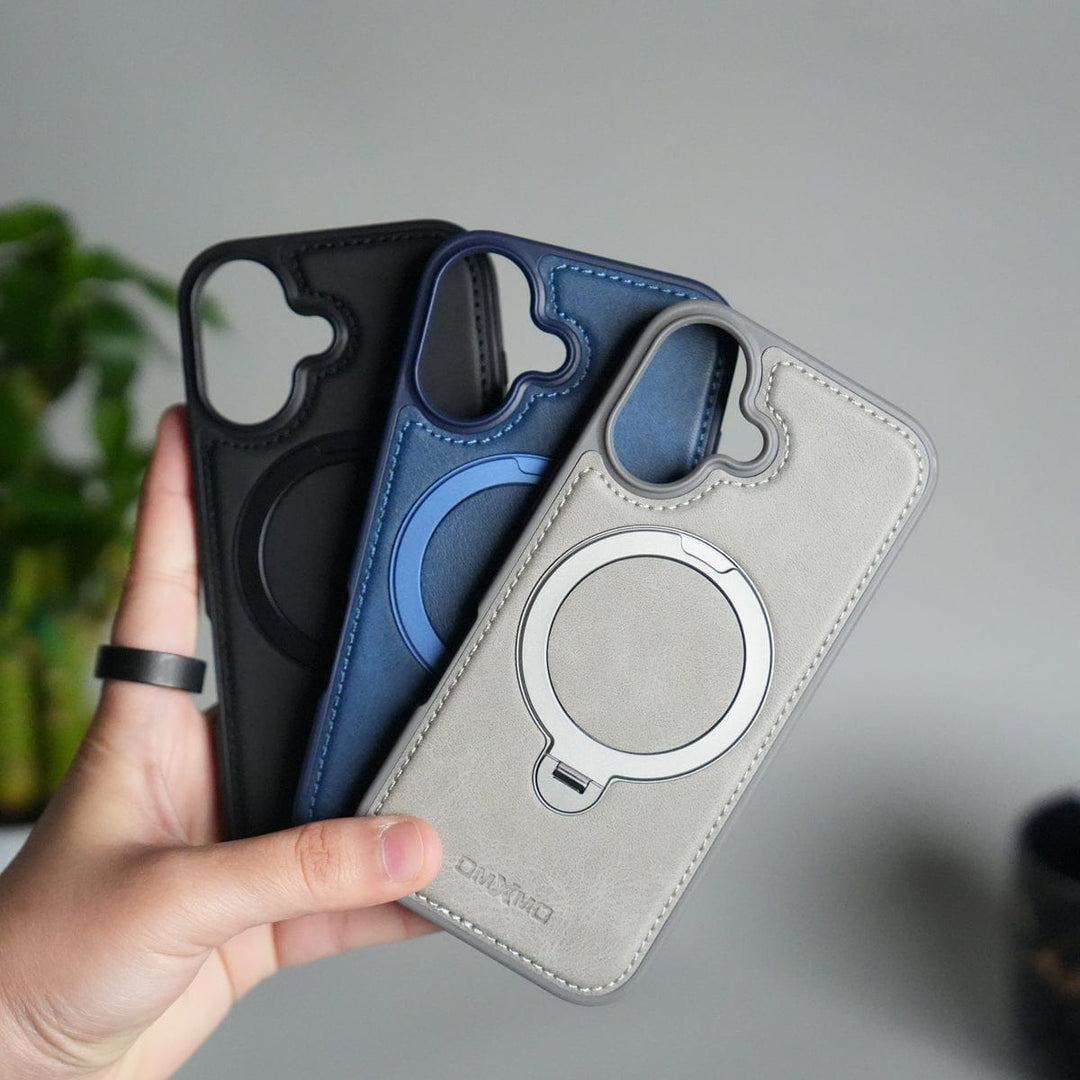 FRATO iPhone 17 Series iPhone 17 Premium PU Leather Kickstand Case | Luxury Shockproof Protective Back Cover