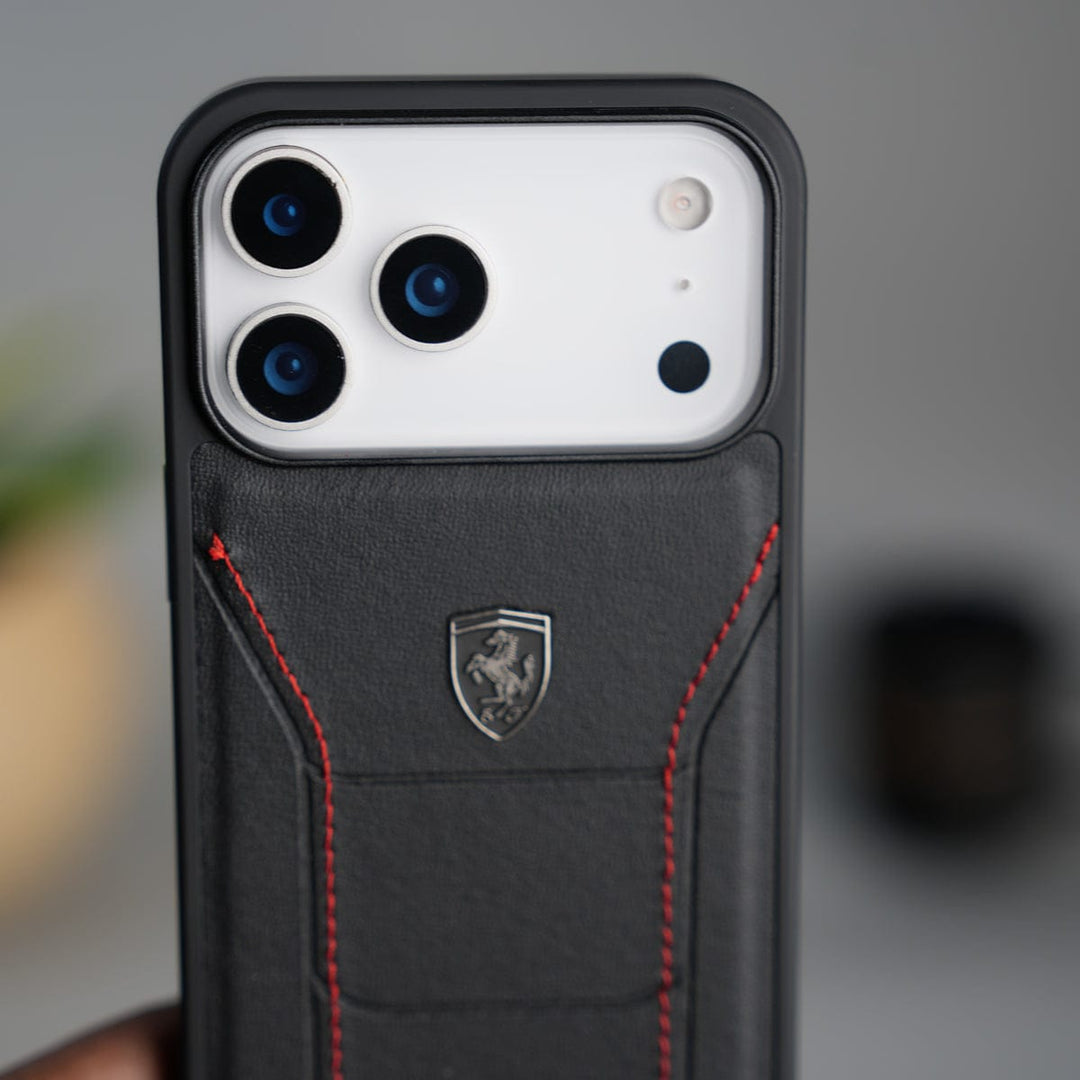 FRATO iPhone 17 Series iPhone 17 Pro FR Stitched PU Leather Case Cover (Black)
