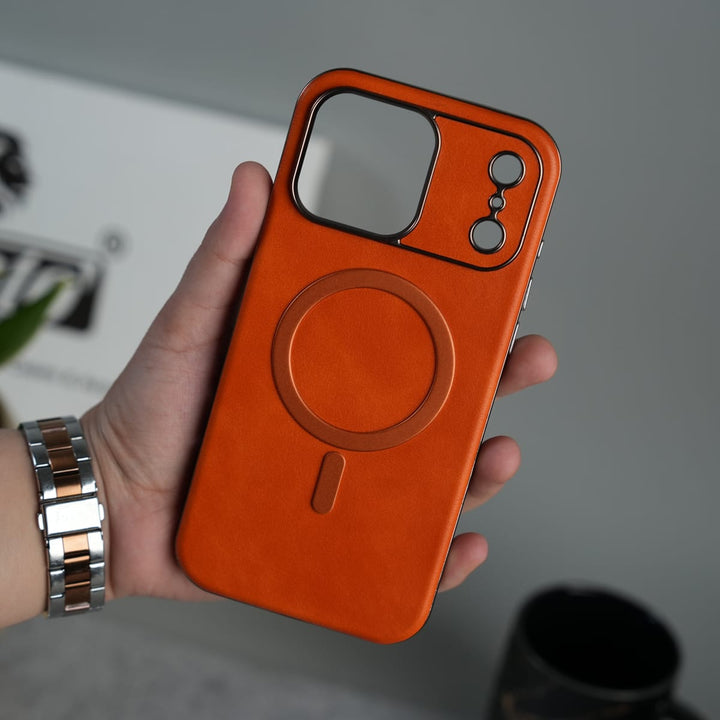 FRATO iPhone 17 Series iPhone 17 Pro iPhone 17 Series Elegant Leather Finish Case Cover | Orange