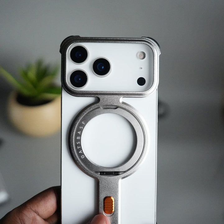 FRATO iPhone 17 Series iPhone 17 Pro Max Aluminium Metal Frame Rotating Kickstand Case