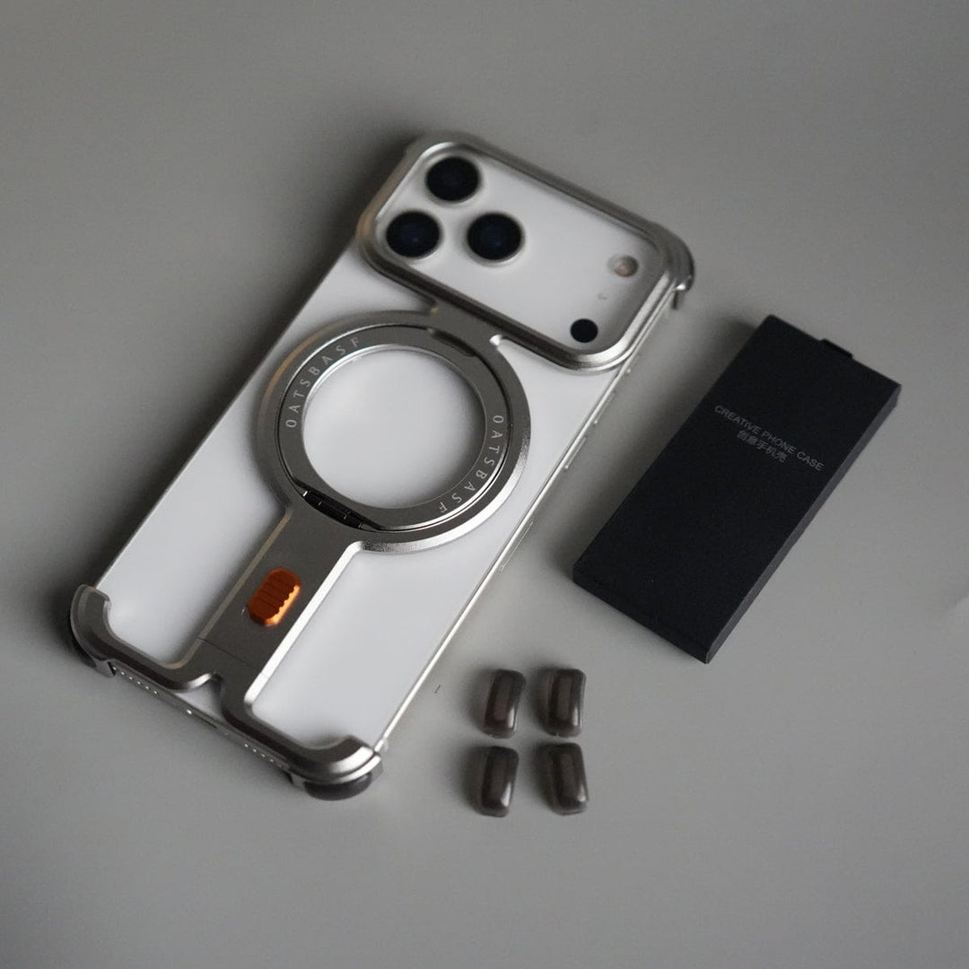 FRATO iPhone 17 Series iPhone 17 Pro Max Aluminium Metal Frame Rotating Kickstand Case