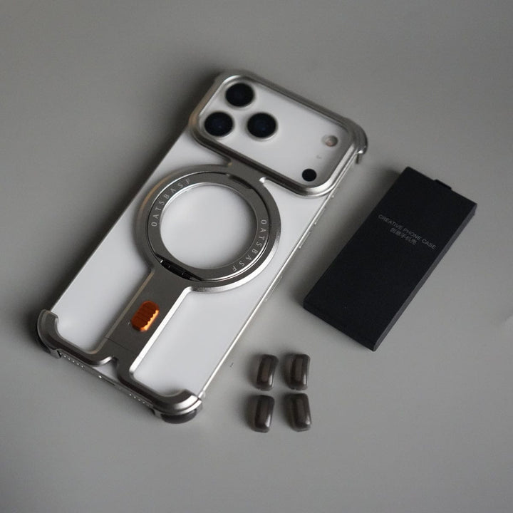 FRATO iPhone 17 Series iPhone 17 Pro Max Aluminium Metal Frame Rotating Kickstand Case