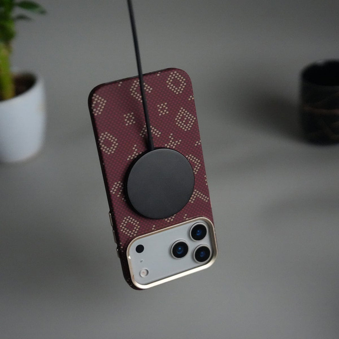FRATO iPhone 17 Series iPhone 17 Pro Max Aramid Fiber Case | Slim MagSafe Cover | Maroon