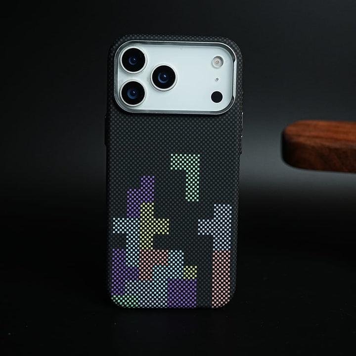 FRATO iPhone 17 Series iPhone 17 Pro Max / Black Aramid Design Hard Pc Case for iPhone 17 Series | Magnetic Ring Cover | Brick Design