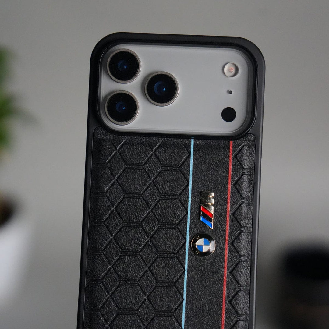 FRATO iPhone 17 Series iPhone 17 Pro Max BMW &amp; M Performance Logo With Honeycomb Design Case Cover(Black)