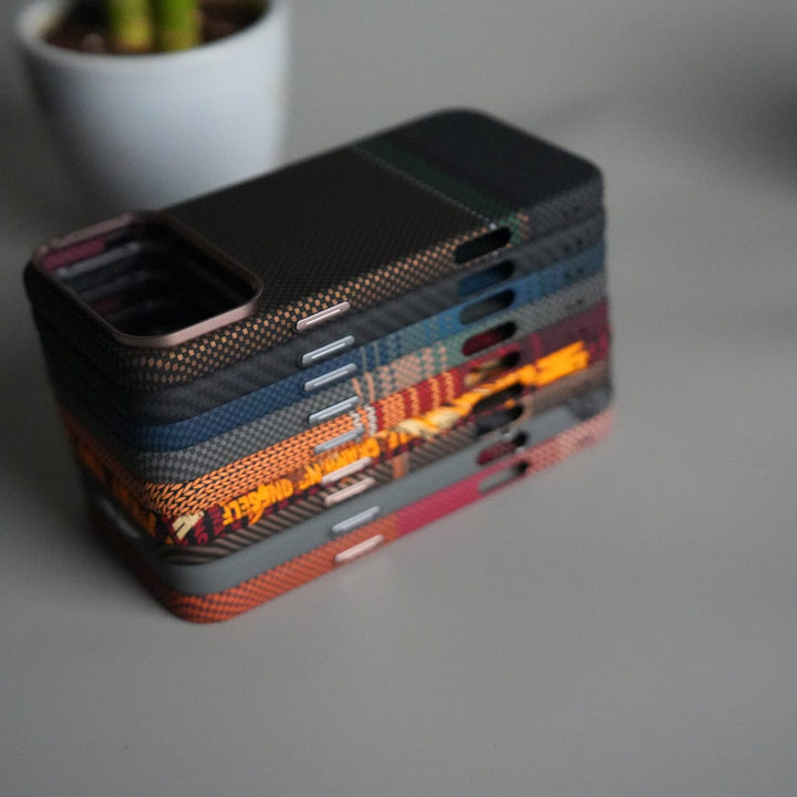 FRATO iPhone 17 Series iPhone 17 Pro Max Carbon Fiber Texture Design Hard Pc MagSafe Case Cover BlackCarbon