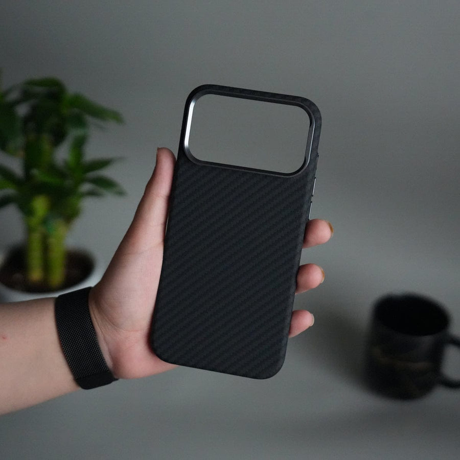 FRATO iPhone 17 Series iPhone 17 Pro Max Carbon Fiber Texture Design Hard Pc MagSafe Case Cover BlackCarbon