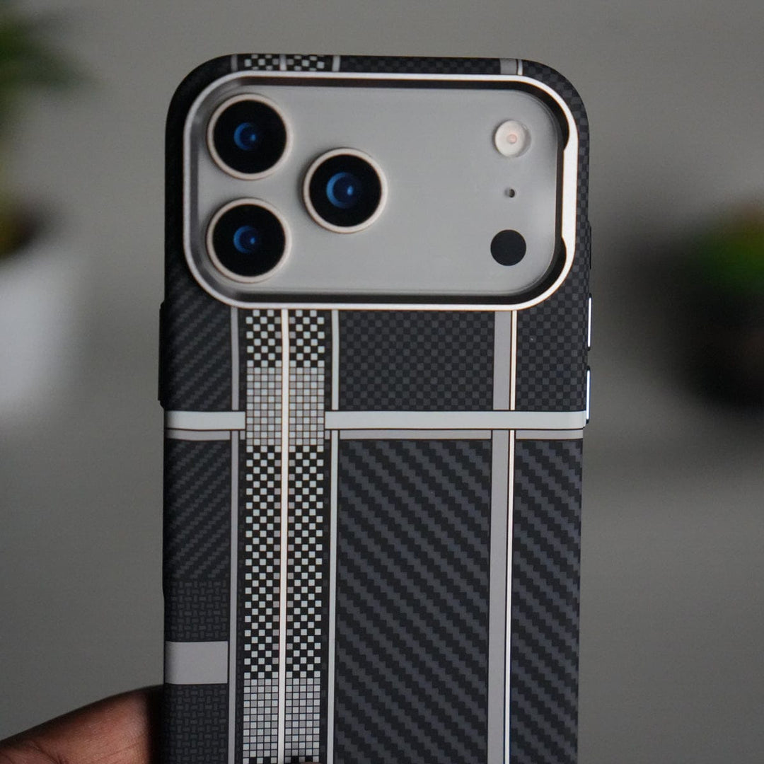 FRATO iPhone 17 Series iPhone 17 Pro Max Carbon Fiber Texture Design Hard Pc MagSafe Case Cover MixLine