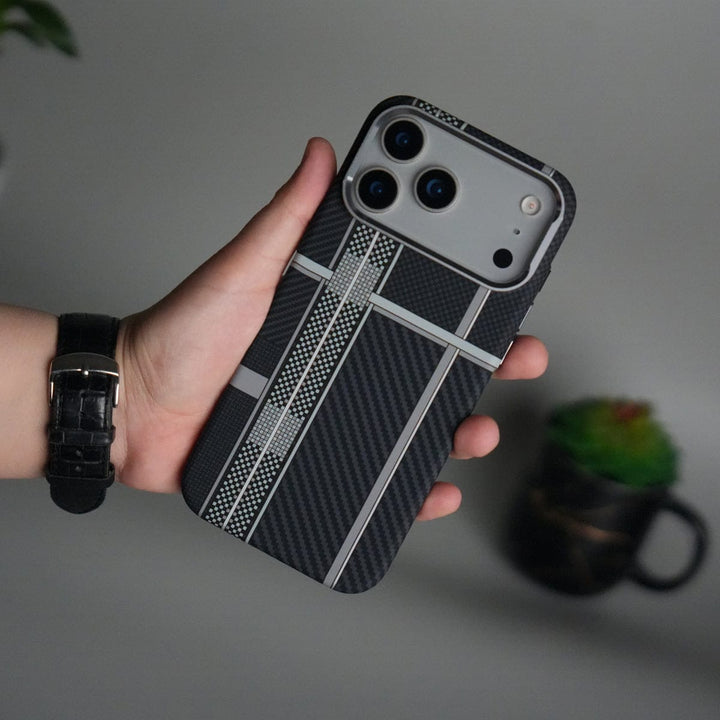 FRATO iPhone 17 Series iPhone 17 Pro Max Carbon Fiber Texture Design Hard Pc MagSafe Case Cover MixLine