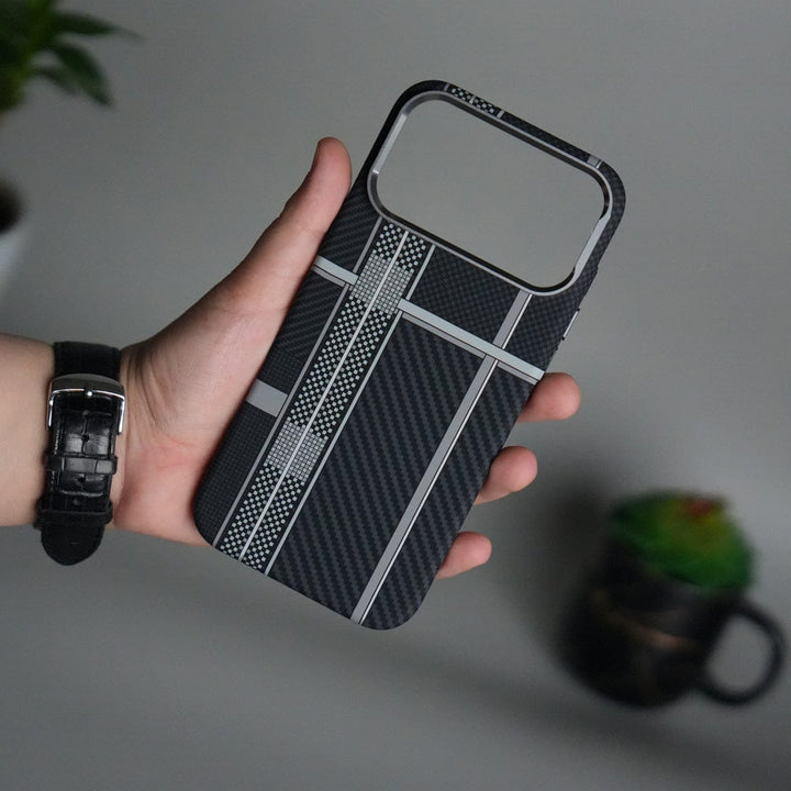FRATO iPhone 17 Series iPhone 17 Pro Max Carbon Fiber Texture Design Hard Pc MagSafe Case Cover MixLine