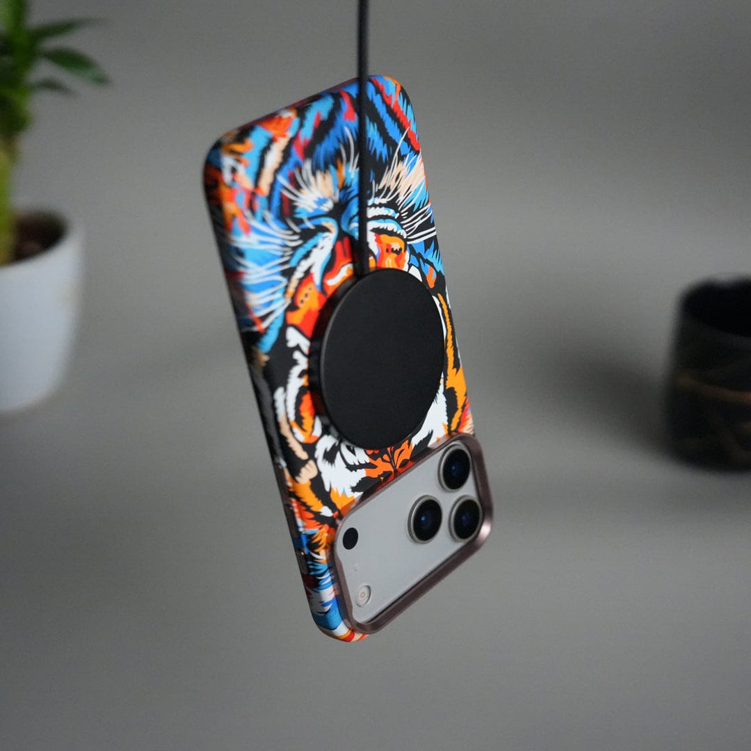 FRATO iPhone 17 Series iPhone 17 Pro Max Carbon Fiber Texture Design Hard Pc MagSafe Case Cover Tiger