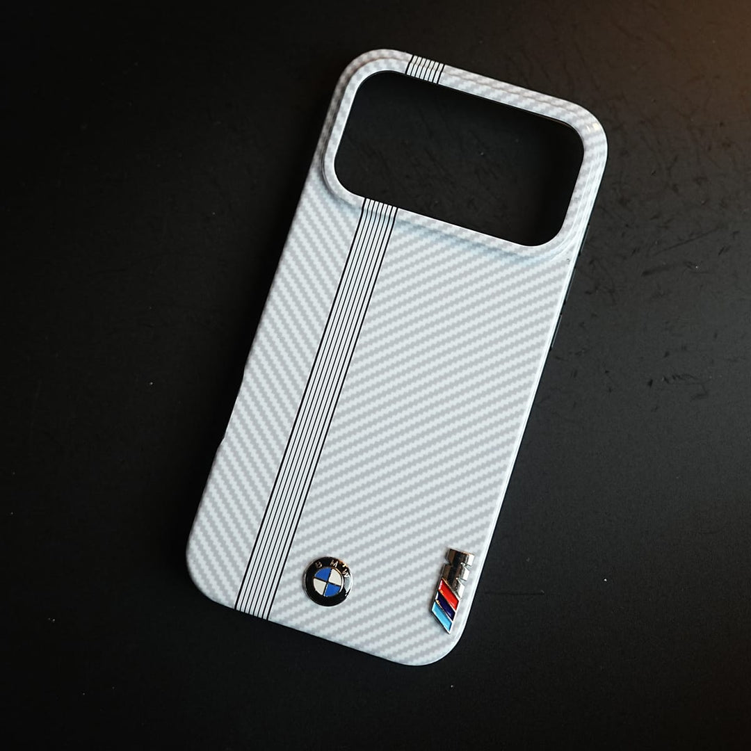 FRATO iPhone 17 Series iPhone 17 Pro Max Carbon Fiber Texture Racing Stripe Case for iPhone 17 Series | Motorsport Style Cover
