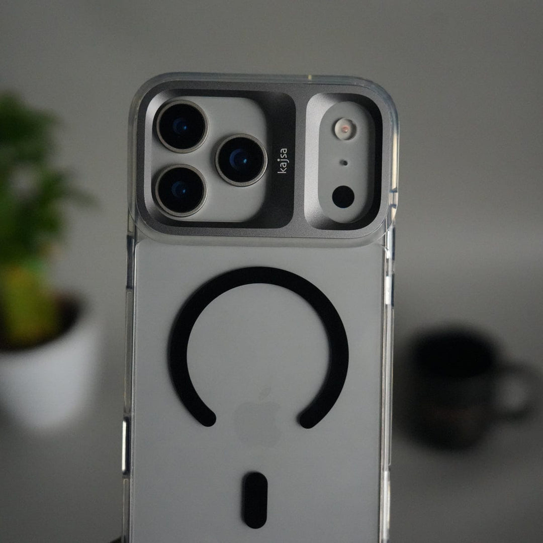FRATO iPhone 17 Series iPhone 17 Pro Max Clear MagSafe Case | Aluminum Metal Camera Frame | Shockproof Transparent Back Cover