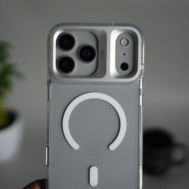 FRATO iPhone 17 Series iPhone 17 Pro Max Clear MagSafe Case | Aluminum Metal Camera Frame | Shockproof Transparent Back Cover
