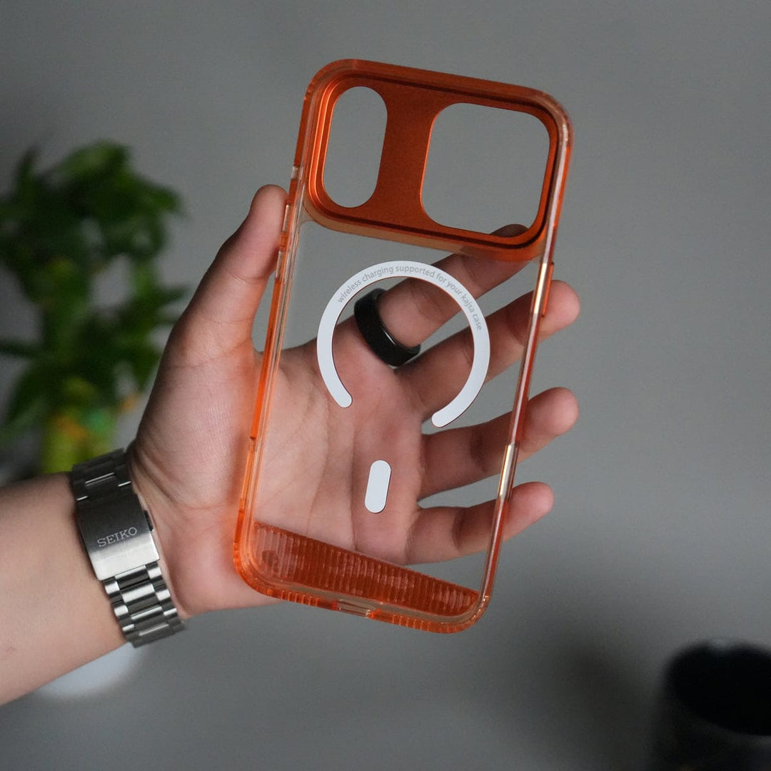 FRATO iPhone 17 Series iPhone 17 Pro Max Clear MagSafe Case | Aluminum Metal Camera Frame | Shockproof Transparent Back Cover