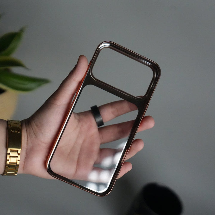 FRATO iPhone 17 Series iPhone 17 Pro Max Clear Shell Case | Slim Back Cover with Electroplated Edges