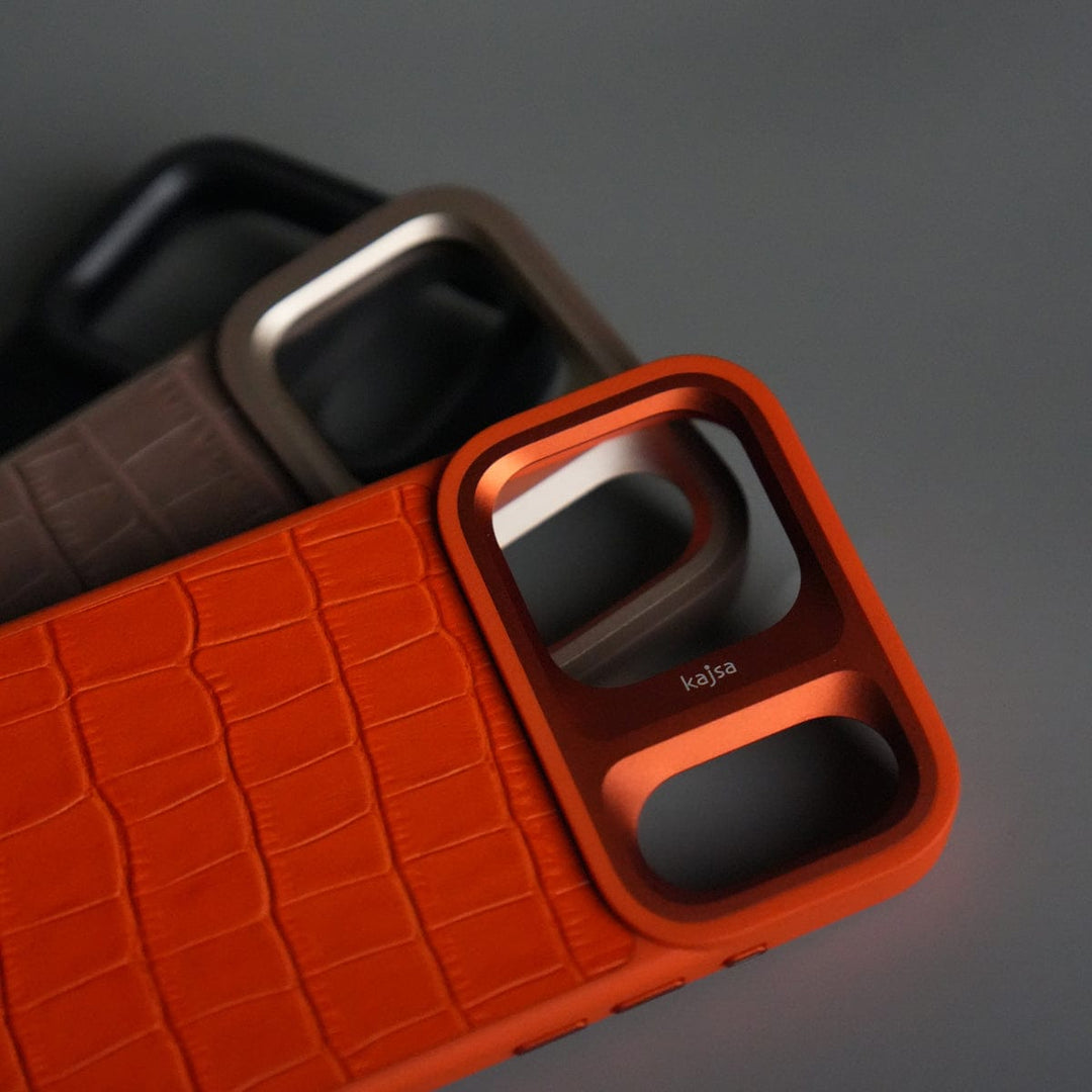 FRATO iPhone 17 Series iPhone 17 Pro Max Crocodile Leather Pattern Case | Premium Luxury Back Cover with Metal Camera Frame