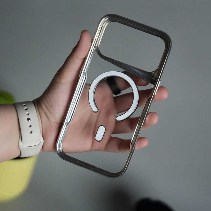 FRATO iPhone 17 Series iPhone 17 Pro Max Electroplated Frame Transparent Magsafe Case