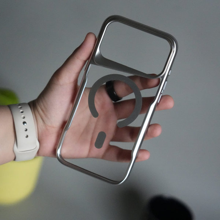 FRATO iPhone 17 Series iPhone 17 Pro Max Electroplated Frame Transparent Magsafe Case