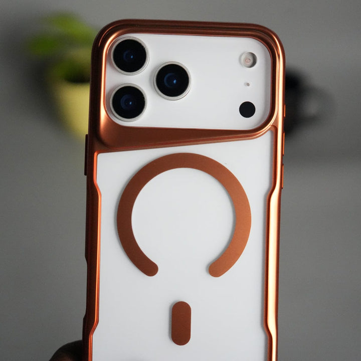 FRATO iPhone 17 Series iPhone 17 Pro Max Electroplated Frame Transparent Magsafe Case