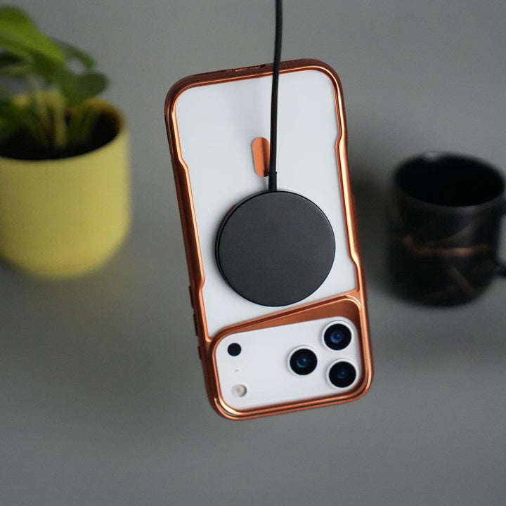 FRATO iPhone 17 Series iPhone 17 Pro Max Electroplated Frame Transparent Magsafe Case