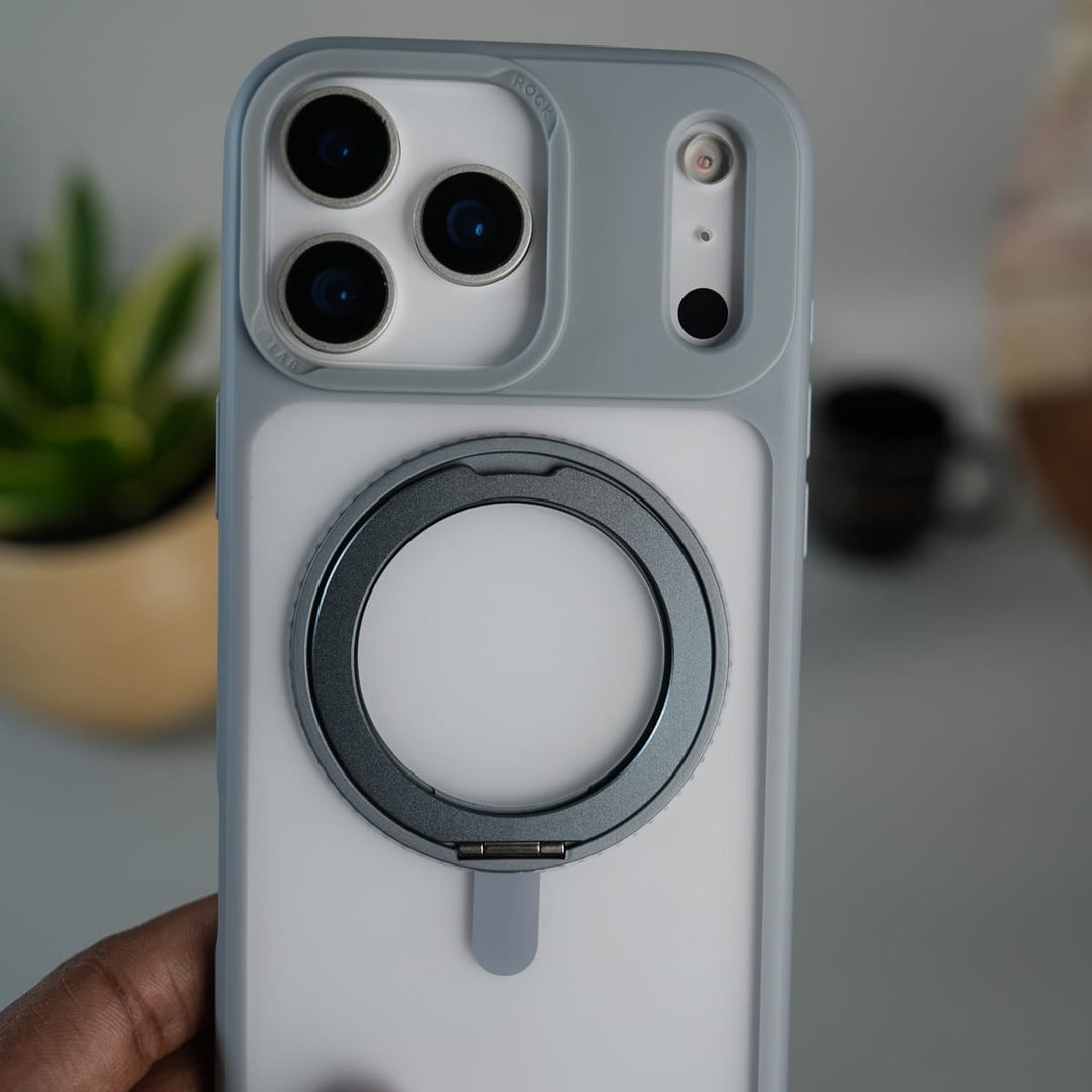 FRATO iPhone 17 Series iPhone 17 Pro Max Frosted Case with MagSafe Metal Kickstand | Shockproof Matte Hybrid Cover