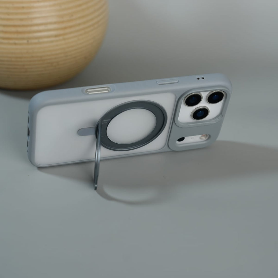 FRATO iPhone 17 Series iPhone 17 Pro Max Frosted Case with MagSafe Metal Kickstand | Shockproof Matte Hybrid Cover