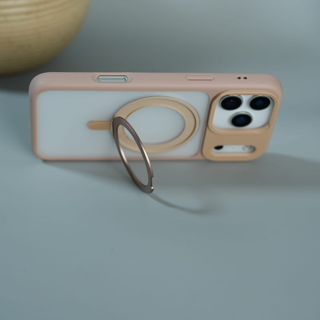 FRATO iPhone 17 Series iPhone 17 Pro Max Frosted Case with MagSafe Metal Kickstand | Shockproof Matte Hybrid Cover