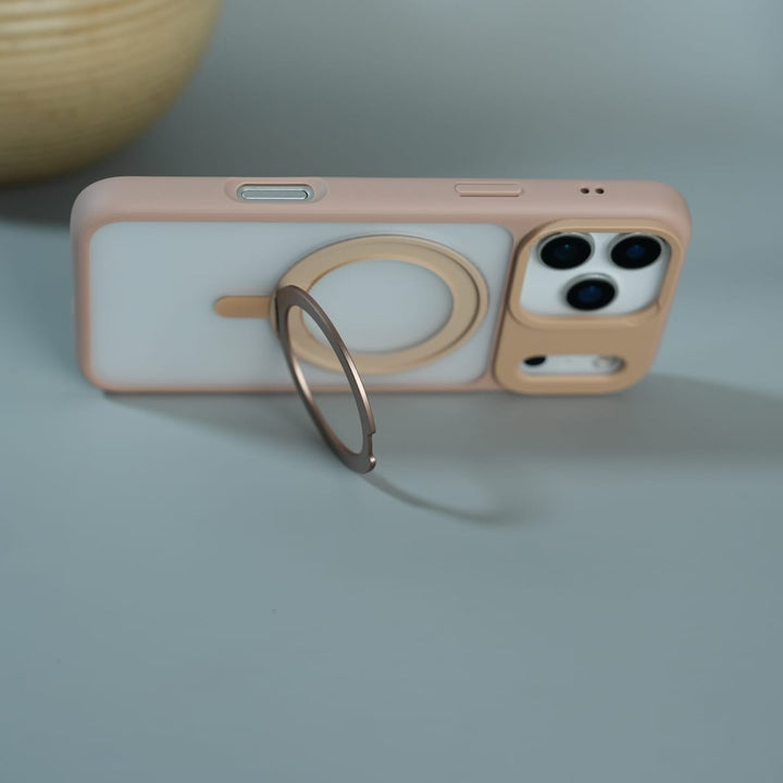 FRATO iPhone 17 Series iPhone 17 Pro Max Frosted Case with MagSafe Metal Kickstand | Shockproof Matte Hybrid Cover