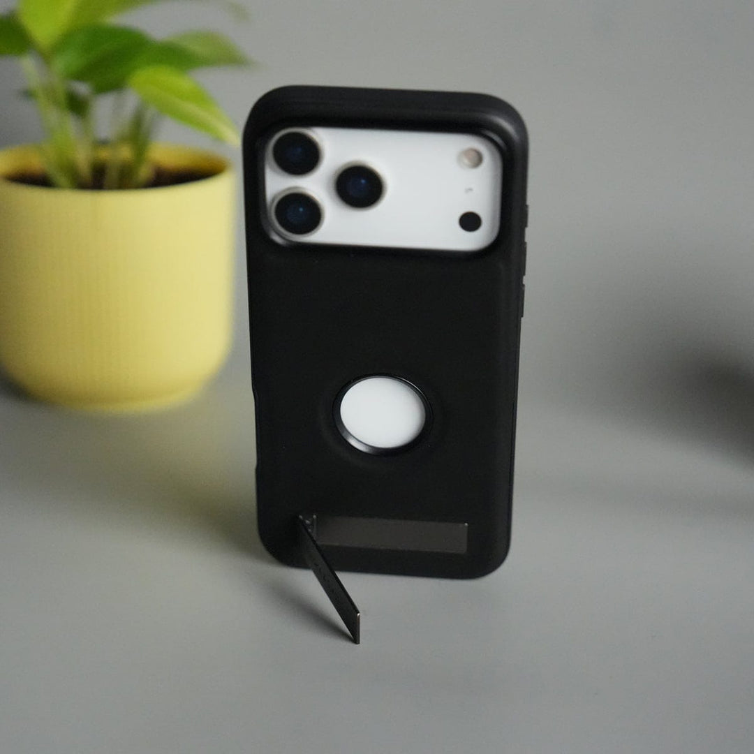 FRATO iPhone 17 Series iPhone 17 Pro Max Full PU Leather Inbuilt Metal Stand Case Cover