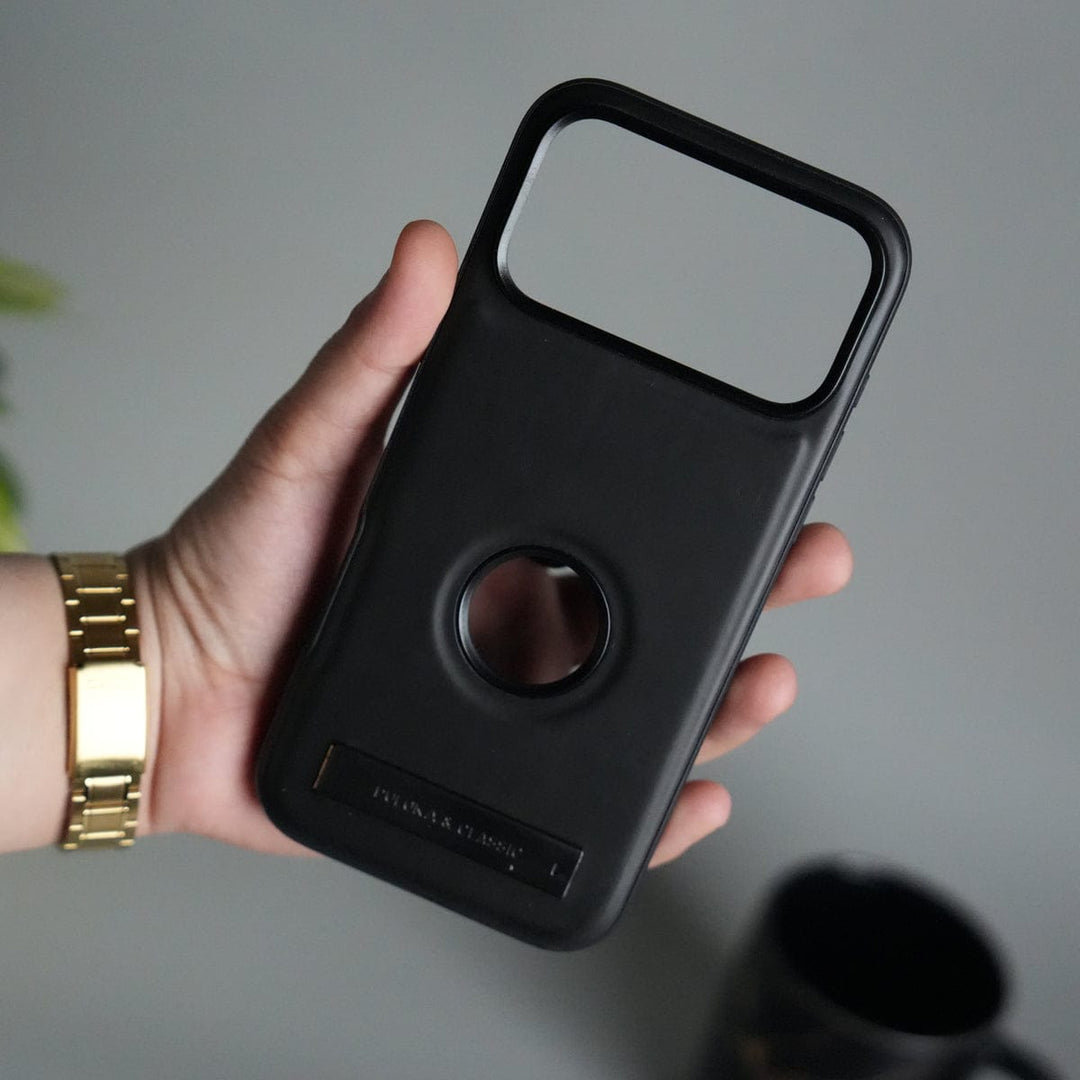 FRATO iPhone 17 Series iPhone 17 Pro Max Full PU Leather Inbuilt Metal Stand Case Cover
