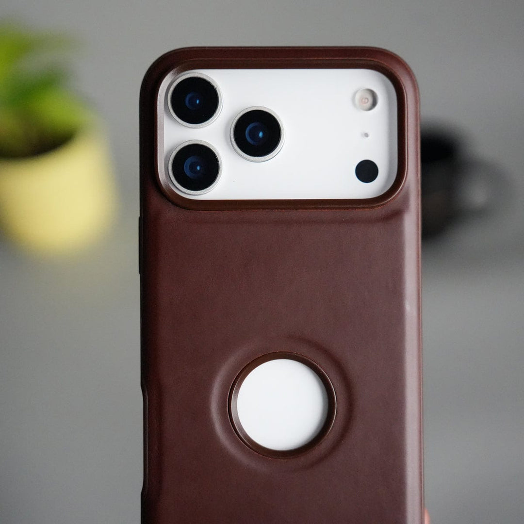 FRATO iPhone 17 Series iPhone 17 Pro Max Full PU Leather Inbuilt Metal Stand Case Cover