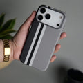 iPhone 17 Series Carbon Fiber Texture Aramid Design Hard Pc MagSafe Cover | Stripe Design