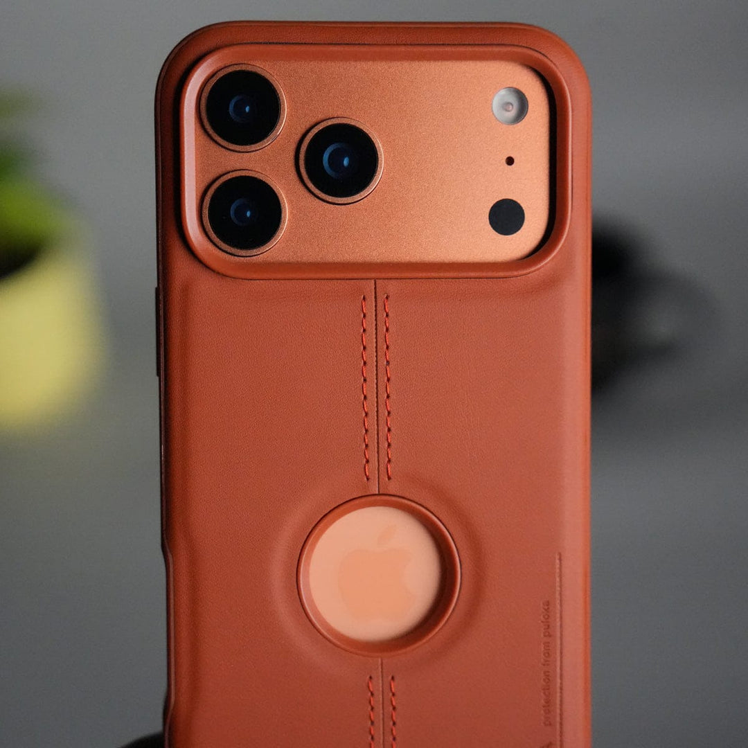 FRATO iPhone 17 Series iPhone 17 Pro Max Leather Case | Classic Middle Stitched PU Back Cover