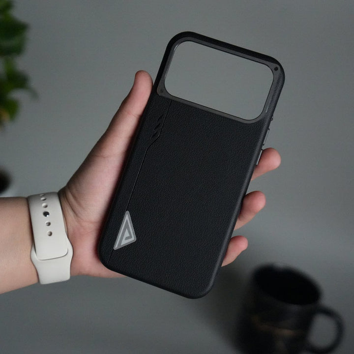 FRATO iPhone 17 Series iPhone 17 Pro Max Leather Texture MagSafe PVC NUIU Case With Metal Camera Bump