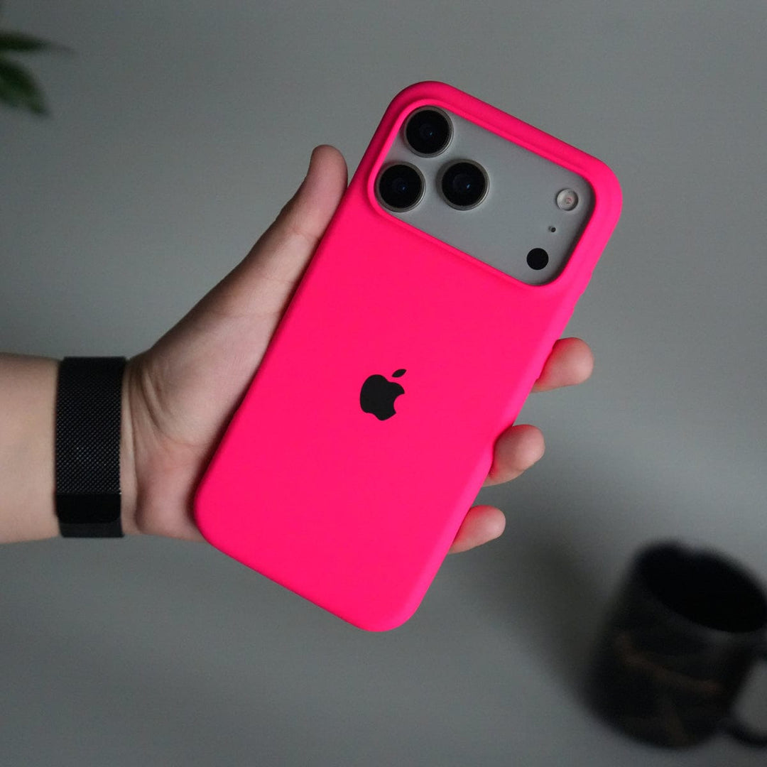 FRATO iPhone 17 Series iPhone 17 Pro Max Liquid Silicone Case Cover | Neon Pink