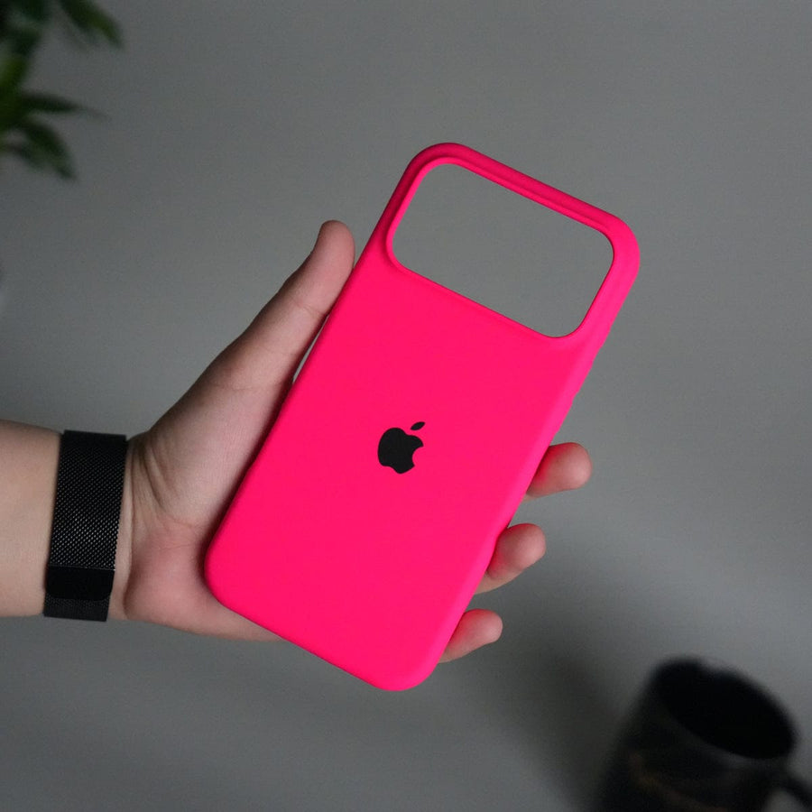 FRATO iPhone 17 Series iPhone 17 Pro Max Liquid Silicone Case Cover | Neon Pink