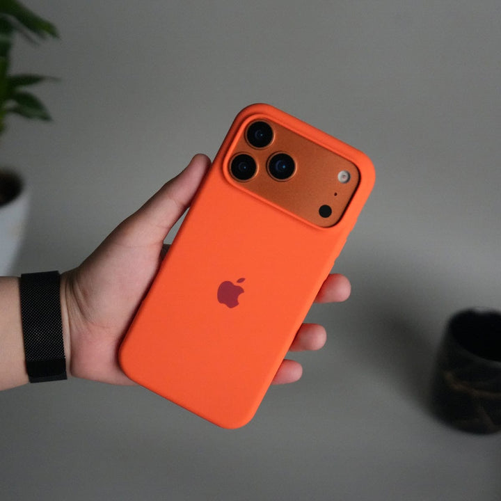 FRATO iPhone 17 Series iPhone 17 Pro Max Liquid Silicone Case Cover (Orange)
