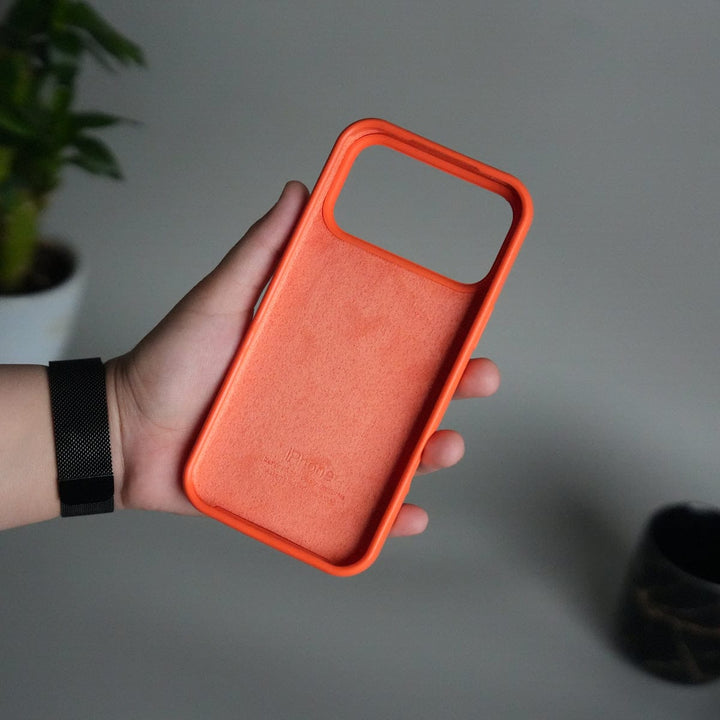 FRATO iPhone 17 Series iPhone 17 Pro Max Liquid Silicone Case Cover (Orange)