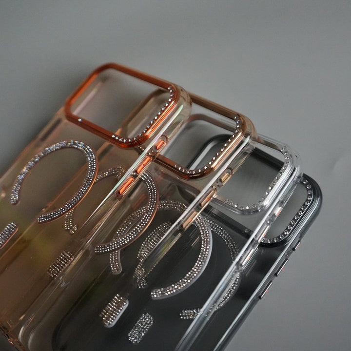FRATO iPhone 17 Series iPhone 17 Pro Max Luxury Diamond MagSafe Case | Crystal Clear Back Cover with Rhinestone Metal Camera Guard