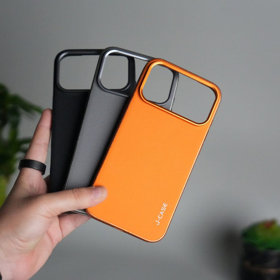 FRATO iPhone 17 Series iPhone 17 Pro Max Luxury Leather Matte Case | Slim Protective Metal Frame Back Cover