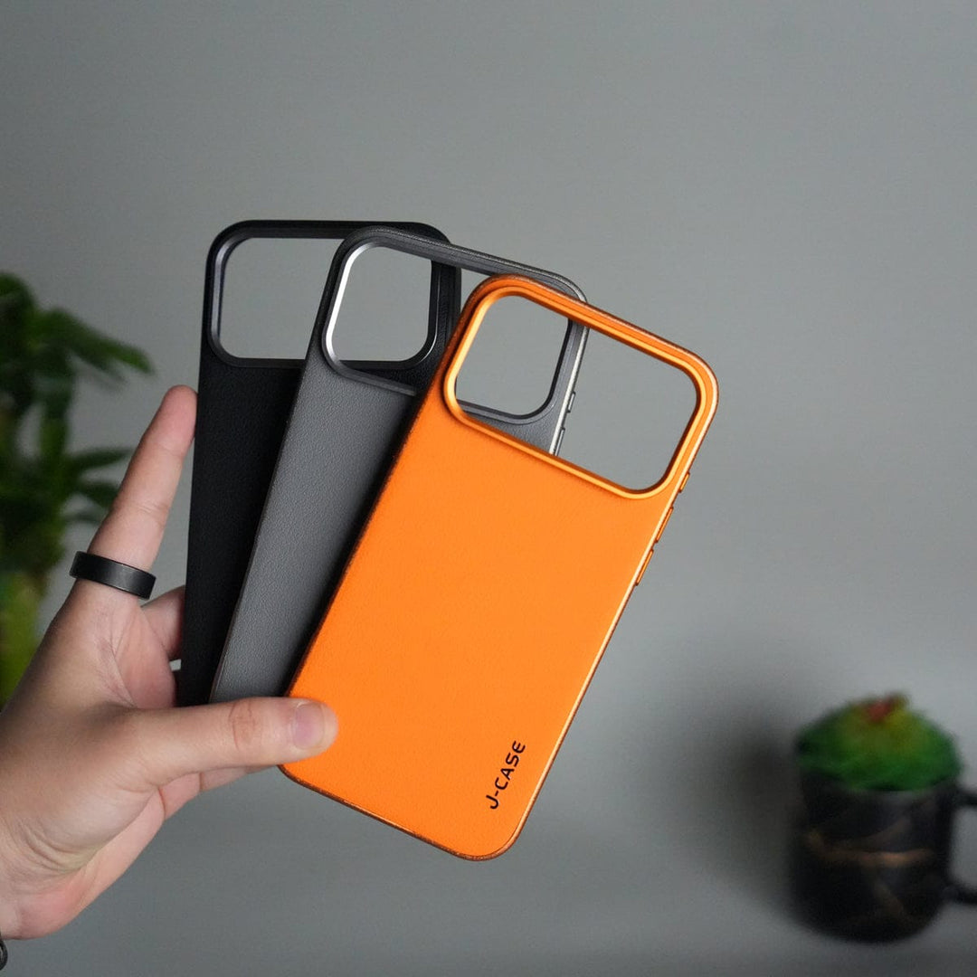 FRATO iPhone 17 Series iPhone 17 Pro Max Luxury Leather Matte Case | Slim Protective Metal Frame Back Cover