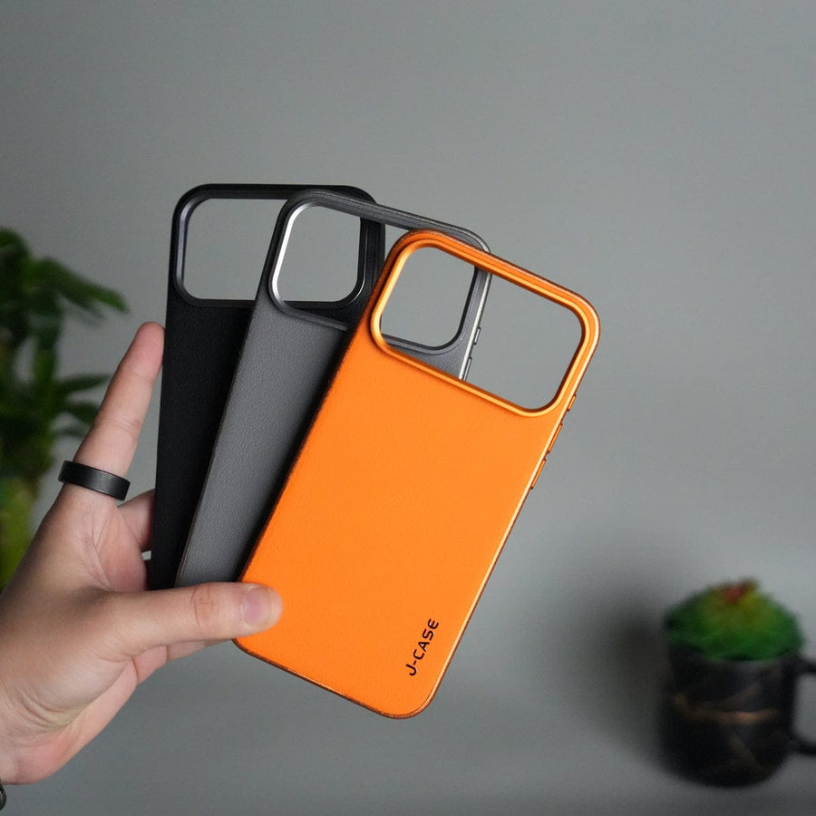 FRATO iPhone 17 Series iPhone 17 Pro Max Luxury Leather Matte Case | Slim Protective Metal Frame Back Cover