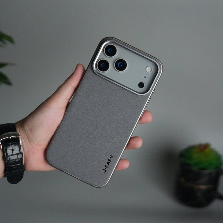 FRATO iPhone 17 Series iPhone 17 Pro Max Luxury Leather Matte Case | Slim Protective Metal Frame Back Cover