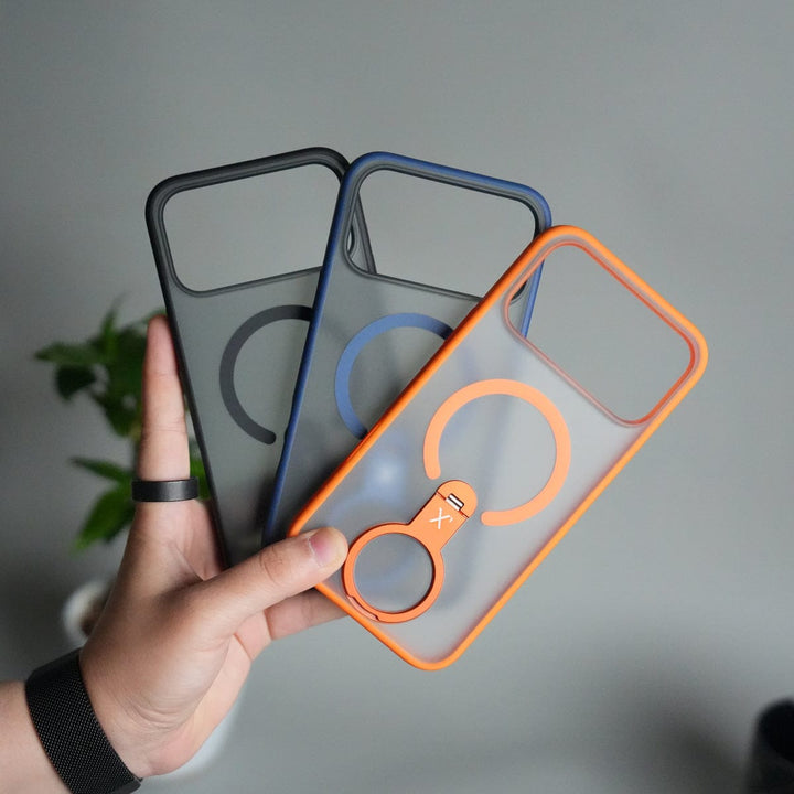 FRATO iPhone 17 Series iPhone 17 Pro Max Magnetic Ring Stand Case | Frosted Shockproof Back Cover with Metal Kickstand &amp; MagSafe Support