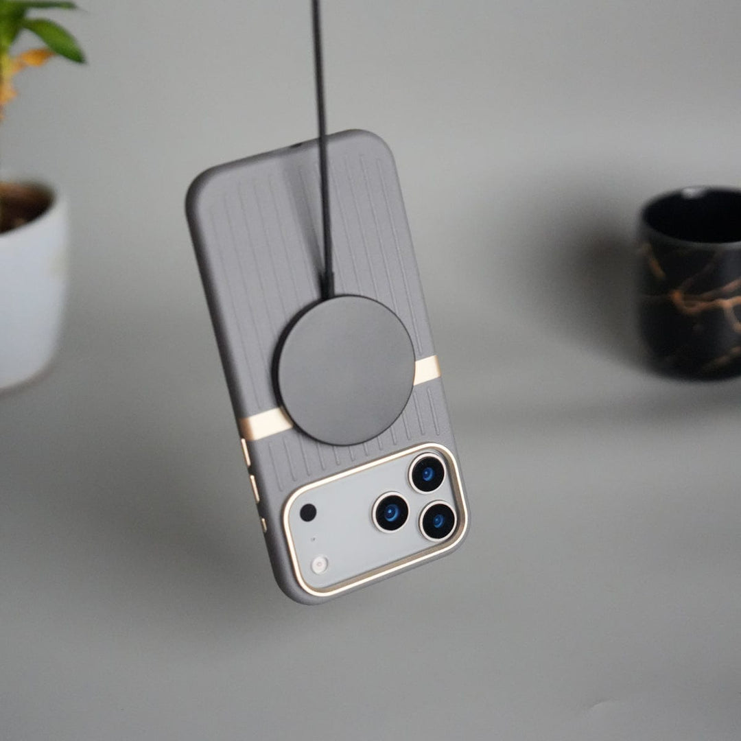 FRATO iPhone 17 Series iPhone 17 Pro Max MagSafe Case | Premium Suitcase Textured Grip Cover with Metal Camera Bumper