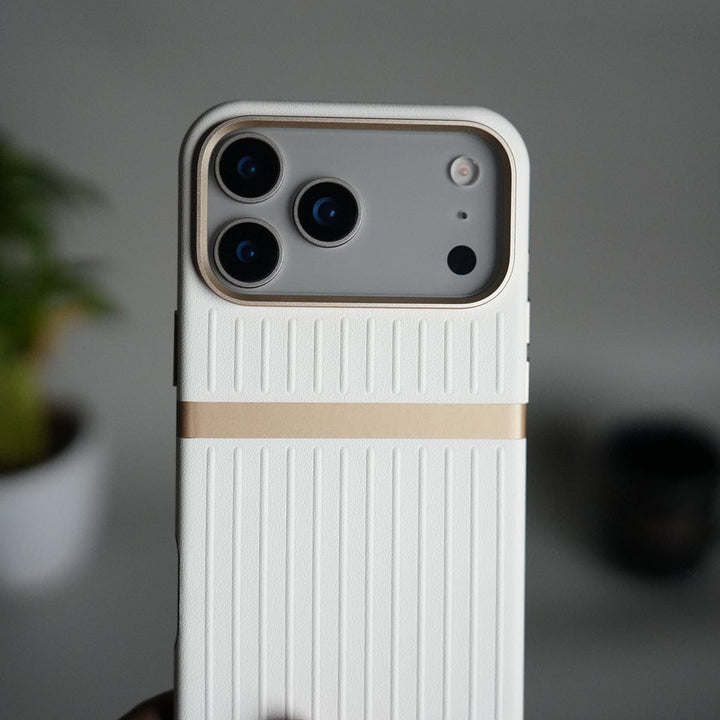 FRATO iPhone 17 Series iPhone 17 Pro Max MagSafe Case | Premium Suitcase Textured Grip Cover with Metal Camera Bumper