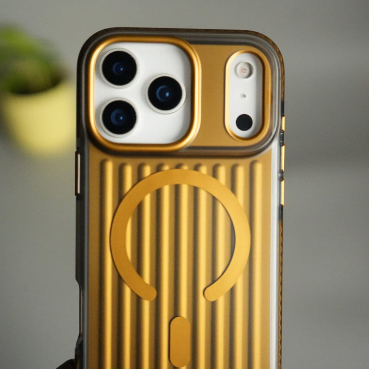 FRATO iPhone 17 Series iPhone 17 Pro Max MagSafe Suitcase Design Case | Shiny Texture Back Cover